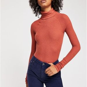 Free People All You Want Bodysuit (Brick)